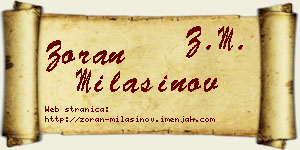 Zoran Milašinov vizit kartica